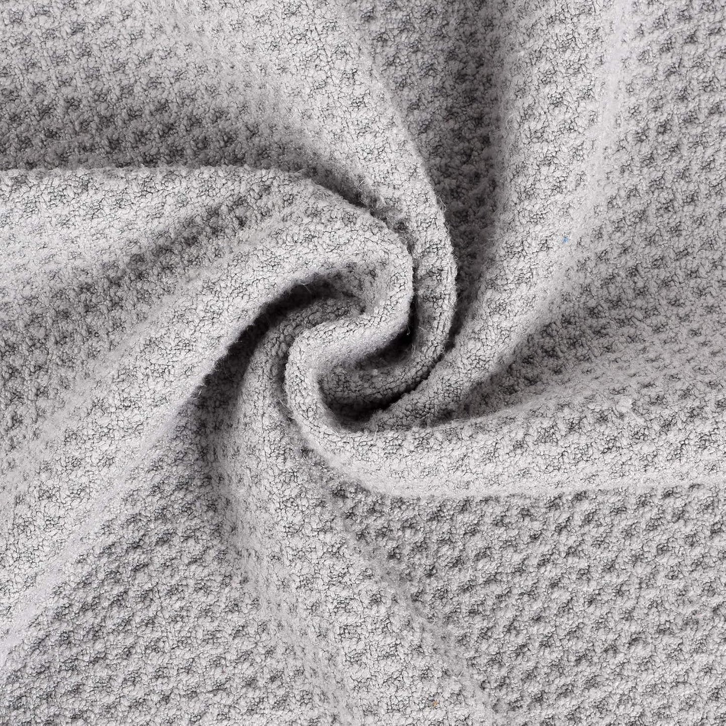 Tri-Fold Golf Towel | 16" X 24" | Premium Microfiber Fabric | Waffle Pattern | with Heavy Duty Carabiner Clip | for Men and Women (Gray)